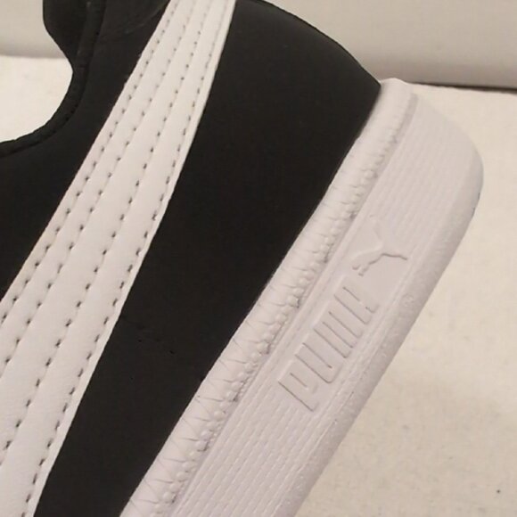 PUMA Men s Smash V2 Soft Suede Sneakers Black White 11 - Picture 8 of 8